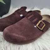 Mountain Sole Brown Leather Slide-On Clogs 9M Photo 0