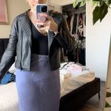 Nation Ltd Purple Silk MIDI Skirt Photo 0