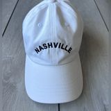 Nashville embroidered cotton white baseball cap hat Photo 0