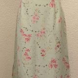 Villager Vintage 90s Green Floral Maxi Slit Skirt Photo 0