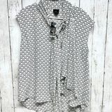 Worthington Blouse Women Size L Cap Sleeve Black & White High Low Tied NWT Photo 0