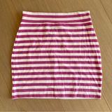 Victoria's Secret NWOT Victoria’s Secret pink white striped bodycon mini skirt Photo 0