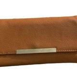 Target Brown Leather Wallet with Gold Accent Photo 0