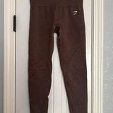Gymshark Women's High-Waisted Vital Seamless 2.0 Leggings ZG3 Brown Medium 25" Photo 0