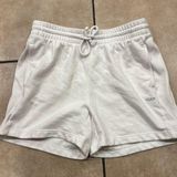 Aritzia  TNA White Sweatfleece Boyfriend Fit Terry Shorts Photo 0
