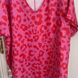 First Love Pink and Red Leopard Print Top Photo 0