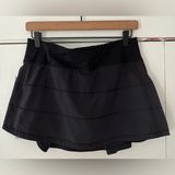 Lululemon  Pace Rival Black Athletic Skort Size 8 EUC Photo 0