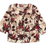 Dress Barn  Jacket - Floral Button Down w/ Pockets - Overcoat - 3/4 Length Sleeves Photo 0