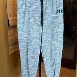 PINK - Victoria's Secret Victoria’s Secret PINK Black Gray Space Dye Jogger Sweatpants Size Large Photo 0
