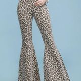 Judy Blue Leopard Bell Bottom Jeans Photo 0
