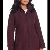 Weatherproof  Quilted Walker Jacket Coat Adjustable Cinch Waist Size Large Photo 0