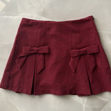 Altar'd State  Skirt Burgundy Mini  Photo 0