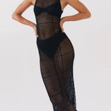 Peppermayo Night Waves Crochet Maxi Dress Photo 0