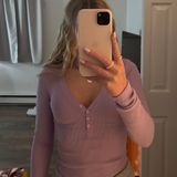 Gilly Hicks Waffle Knit Long Sleeve Photo 0