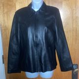Women’s Black Lather Jacket Size Small Photo 0
