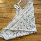 Madewell  Bandana Organic Cotton Square Scarf Cream Floral Boho Indie Hippie NWT Photo 0