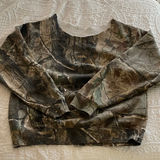 Camo Women’s Sweatshirt Brown Size M Photo 0