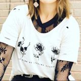 Buckle Modish rebels from Cream Floral Graphic Women's Top Photo 0