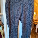 Reebok  Athletic Grey Animal Print Capri Leggings Photo 0