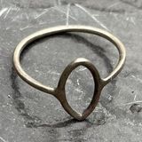 Free People Oval Shaped Sterling Sliver Ring  Photo 0
