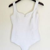 Abercrombie & Fitch White Tank Bodysuit Large Photo 0