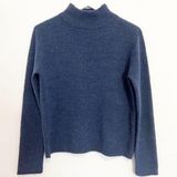 Elizabeth and James Textile Wool Alpaca Blend Mock Neck Sweater Blue Size Small Photo 0