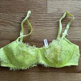 Victoria's Secret Yellow Lace Unlined Bra Photo 0