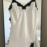 Victoria's Secret White Slip with Black Lace Trim Photo 0