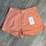frame denim Frame Fluid Twill Rolled Cuff Cotton Shorts Photo 0