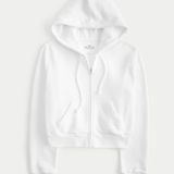 Hollister Large White Easy Zip-Up Hoodie Photo 0
