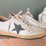 Golden Goose Ball Star Dark Green / Light Pink Photo 0