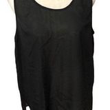 Josephine Chaus Vintage  Sheer Black Sleeveless Blouse Size 14 Photo 0