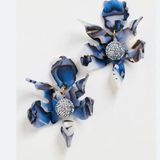 Lele Sadoughi NWOT  crystal lily earrings  small Photo 0