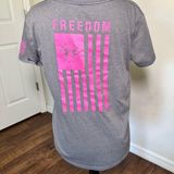 Under Armour NWOT Gray and Pink Short Sleeve Tee Photo 0