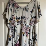 City Chic White Floral Shirt Photo 0