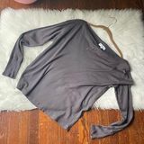 Michael Stars Grey Ribbed Boatneck Shirt Top NWOT Photo 0