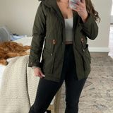 Skies Are Blue Green Army Jacket Photo 0