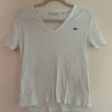 Lacoste  White V-neck Short Sleeve Top  Photo 0