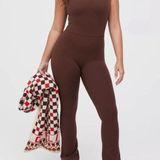 Aerie  Real Me Jumpsuit OFFLINE by Flare Xtra Brown Photo 0