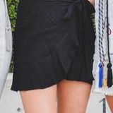 Princess Polly Black Wrap Dress Photo 0