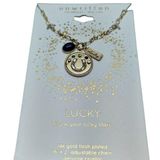 Unwritten  Macy's NEW Lucky Horseshoe Gold Flash Plated Genuine Crystal Necklace Photo 0