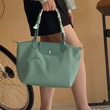 Longchamp le pliague green Tote bag size medium -Green Photo 0