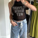 Amazon  Rhinestone Crop Top Mesh Photo 0