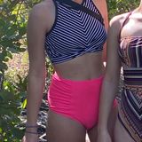 Kona Sol Target Striped Bikini Top Photo 0