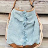 Free People  Denim and Tan Shoulder Bag Photo 0
