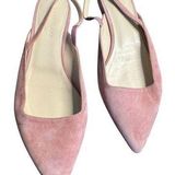 Everlane New  suede pink slingback flats - Size 7 1/2 made in Italy Photo 0