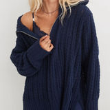Aerie  Cable Car Quarter Zip Sweater Photo 0