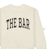 The Bar Varsity Gigi Fleece Sweatshirt Cream Large Photo 0