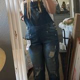 Almost Famous Distressed Overalls Photo 0