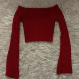 Edikted  Red Off-The-Shoulder Top Photo 0
